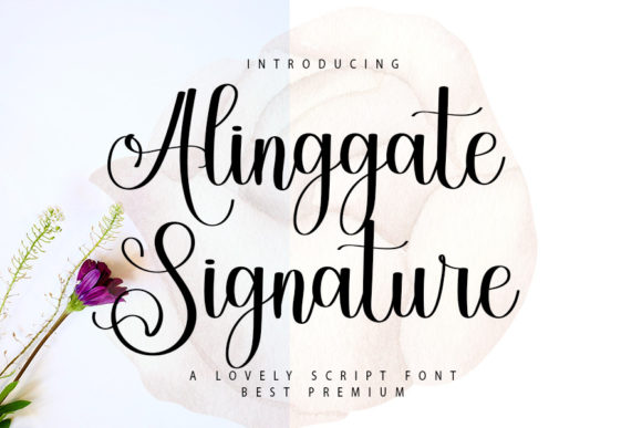 Alinggate Signature Font for Web Design
