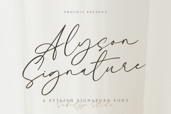 Alyson Signature: A Graceful Script Font for Elegant Branding