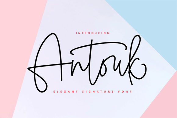Antuok Signature: A Thin Script Font for Elegant Branding