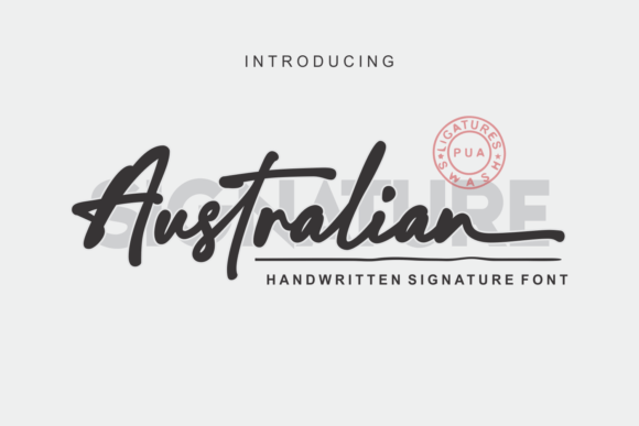 Australian Signature Font for Handmade Makers