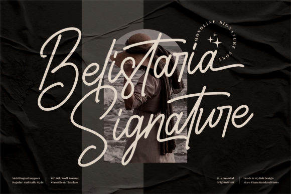 Belistaria Signature: A Refined Script Font for Editorial Design