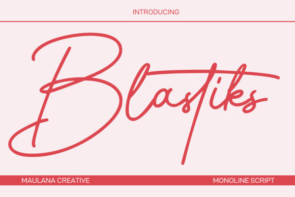 Blastiks Signature: A Slim Script Font for Modern Brands