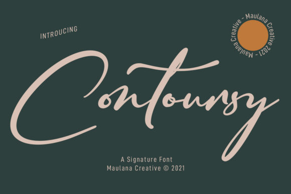 Contoursy Signature: A Handwritten Typeface for Editorial Elegance