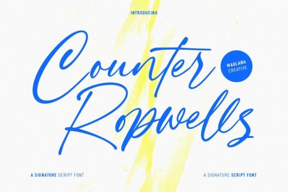 Counter Ropwells: A Script Font for Bold Marketing