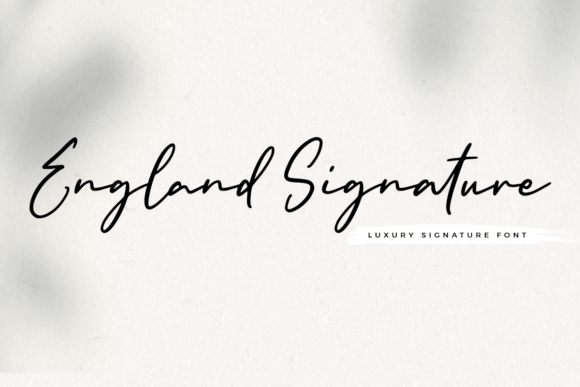 England Signature: A Graceful Script Font for Marketers