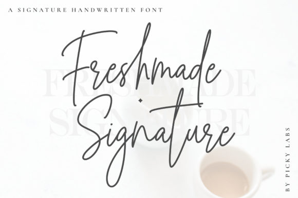 Freshmade Signature: A Refined Script Typeface for Editorial Design