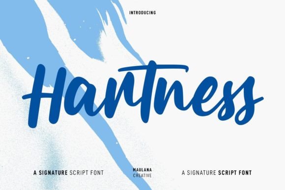 Hartness Typeface: A Casual Script for Editorial Design