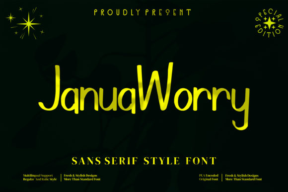 Januworry: A Delicate Sans Serif Font for Makers