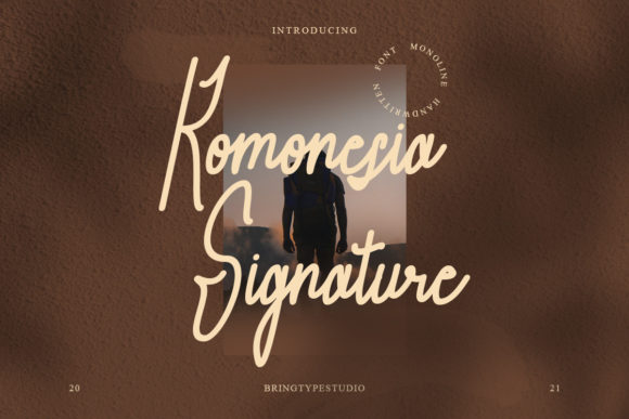 Komonesia Signature Font for Elegant Branding