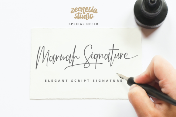 Marwah Signature: A Delicate Script Font for Editorial Design