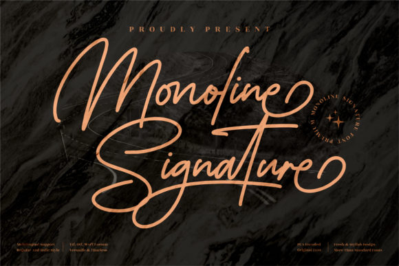 Monoline Signature: A Handwritten Font for Editorial Design