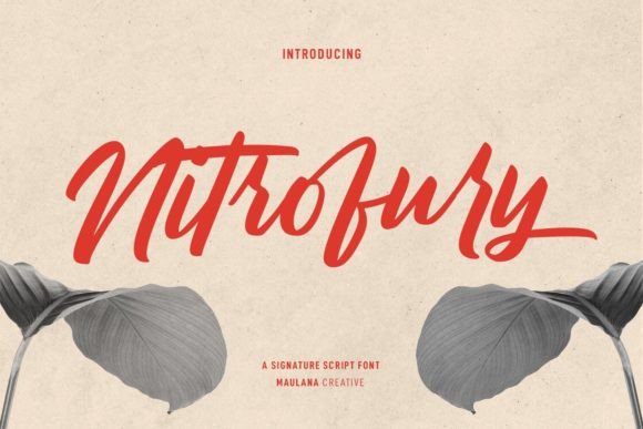 Nitrofury: A Signature Script Font for Web Design