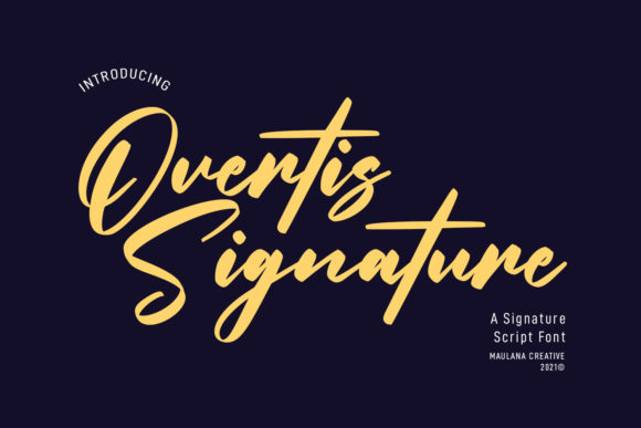 Overtis Signature: A Friendly Handwritten Font for Branding