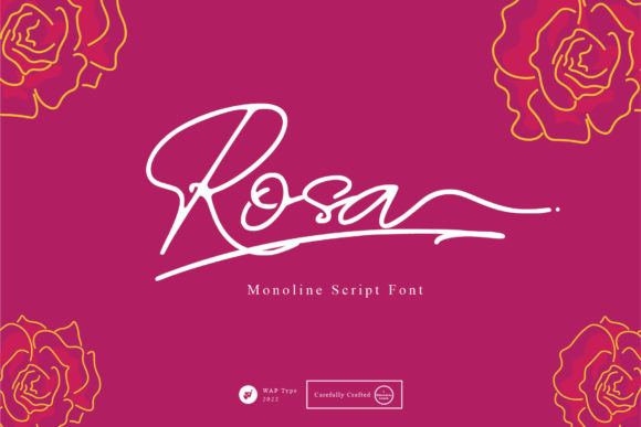 Rosa Signature: A Script Font for Editorial Design