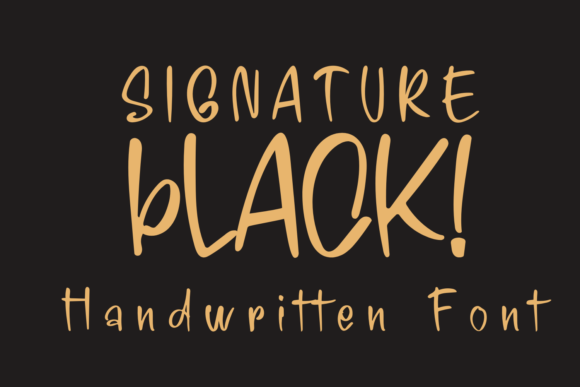 Signature Black: A Versatile Handwritten Typeface for Branding