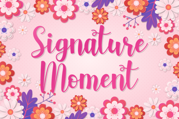 Signature Moment Font: A Whimsical Script for Elegant Branding