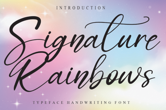 Signature Rainbows Font for Web Design